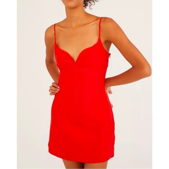 NWT Urban Outfitters Ari Plunging Bustier Mini Dress in Black M - Picture 4 of 10